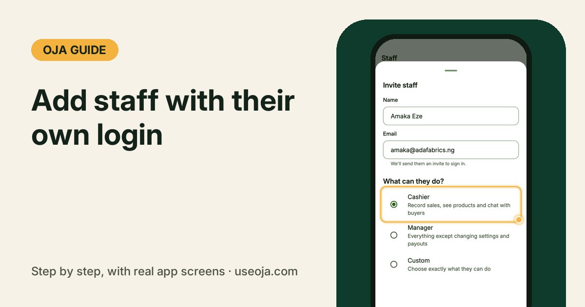 How to Add Staff to Your Shop and Control What They Can Do