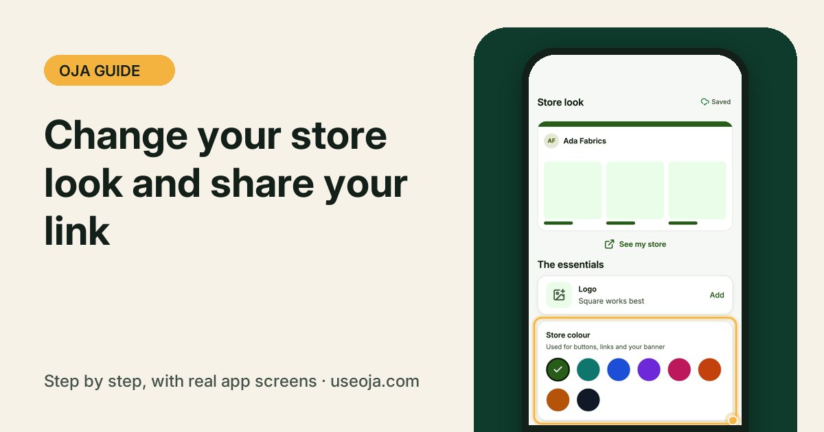 How to Change Your Store Look and Share Your Store Link