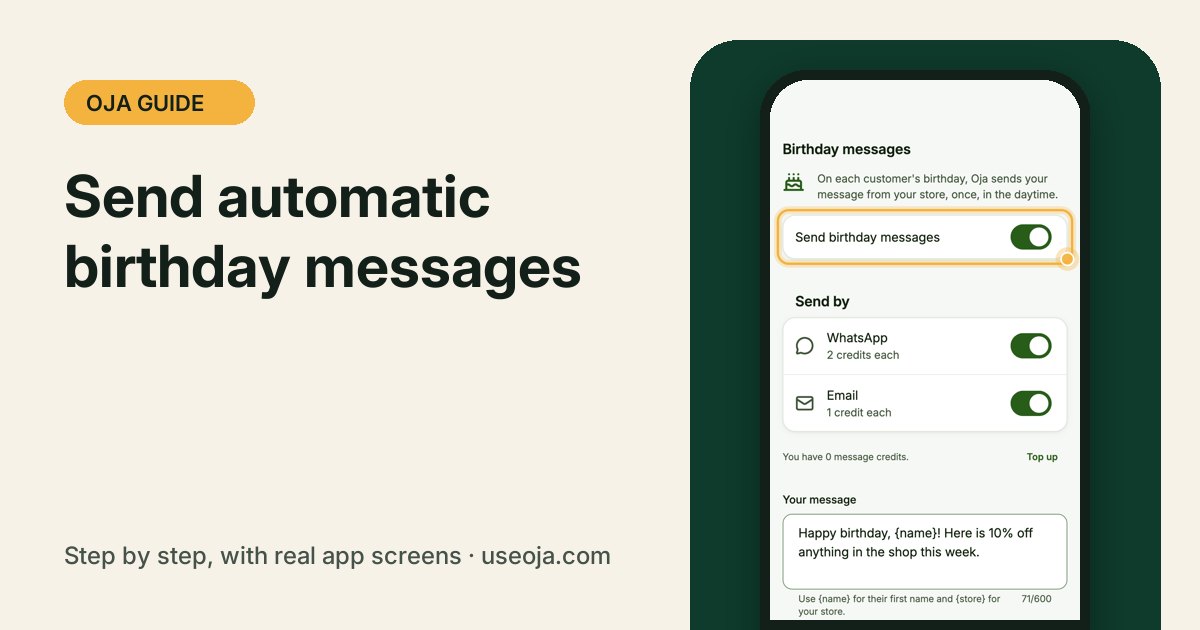 How to Send Automatic Birthday Messages to Your Customers